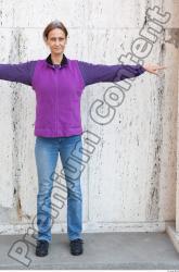 Whole Body Woman T poses Casual Average Street photo references